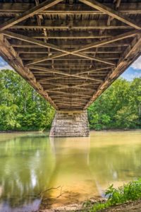 Potter's Covered Bridge, spanning the White River near Noblesville, Indiana