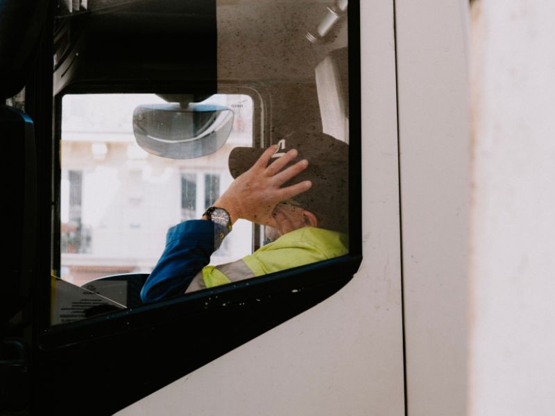sleepy truck driver