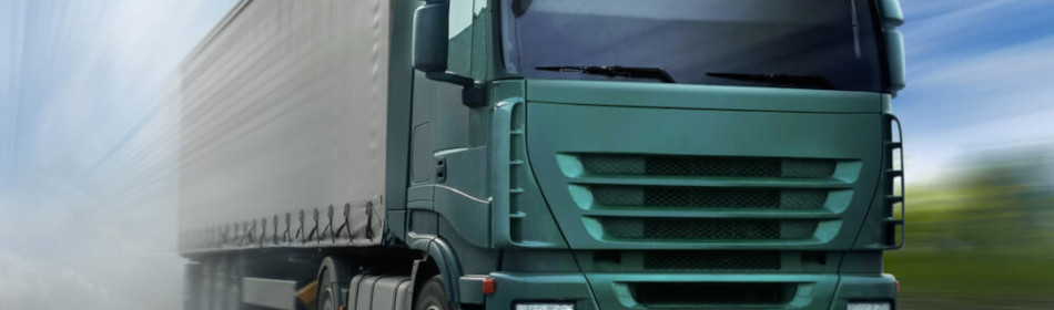Green Truck on Highway