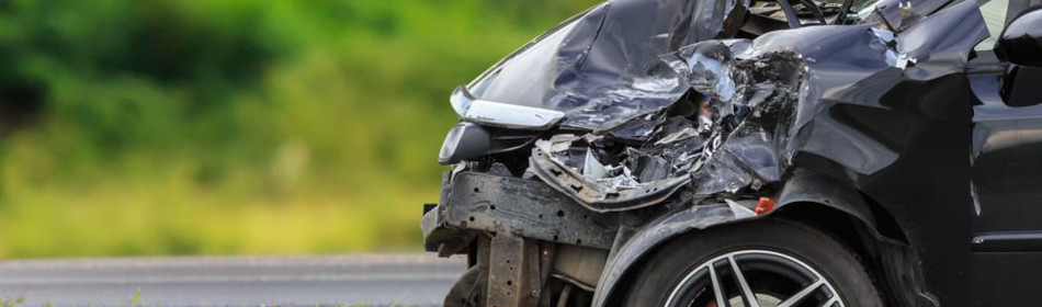 Car accident on road
