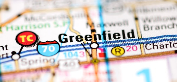 Greenfield Indiana on a map