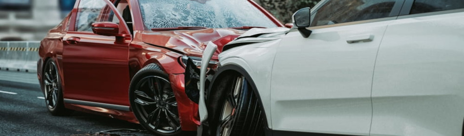 two cars collided head-on