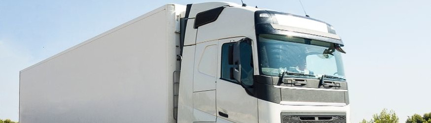 White truck on road