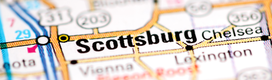 Map of Scottsburg and surroundings