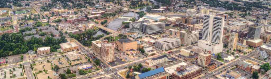 South Bend Indiana aerial view