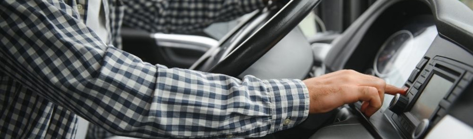 Truck driver distracted while driving