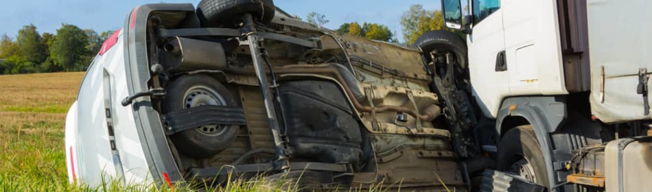 Cargo truck crash into a car