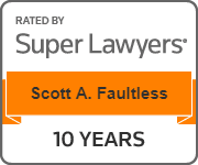 Rated By Super Lawyers Scott A. Faultless 10 Years